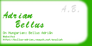 adrian bellus business card